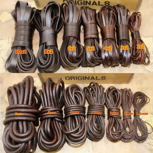 Genuine round leather cord - round,