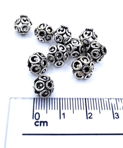 10pcs 8mm 925 - , silver