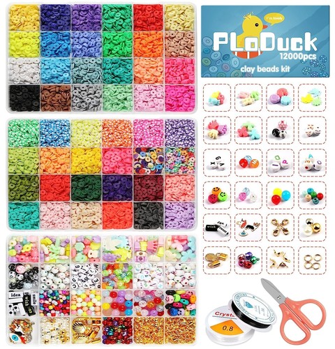 12000 pcs clay flat beads - flat, diy